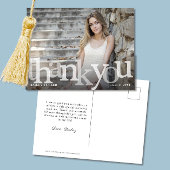 Simple Black Ombre Foto Abschluss Vielen Dank Postkarte