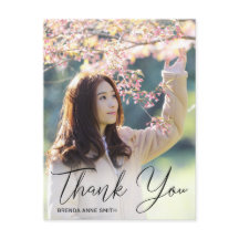 Simple Black Script Foto Abschluss Vielen Dank