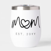 Simple Black Script Heart Mother Mom Established (Vorderseite)