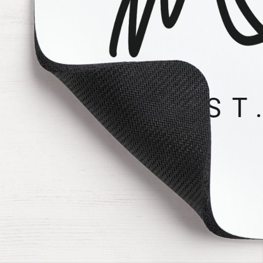 Simple Black Script Heart Mother Mom Established Mousepad (Ecke)