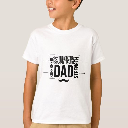 Simple Black Super Vater Kid's T - Shirt (Vorderseite)