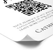 Simple Black Typography Wedding Honeymoon Fund Poster (Ecke)