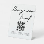 Simple Black Typography Wedding Honeymoon Fund Sockelschild (Vorderseite)