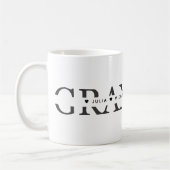 Simple Black White Grandma Add Names Kaffeetasse (Links)