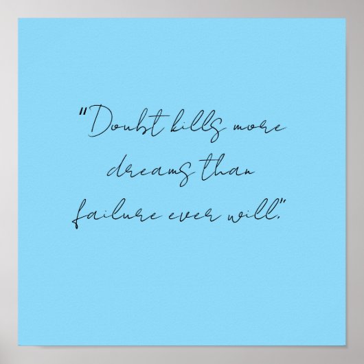 simple black white hand written quote art poster (Vorne)