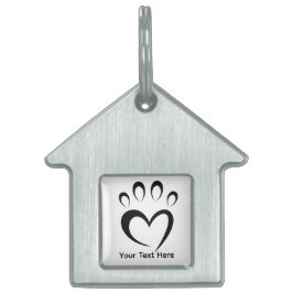 Simple Black & White House Shape Personalized Tiermarke