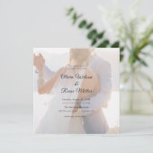 Simple Black & White Overlay Photo Wedding Save The Date (Stehend Vorderseite)