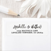 Simple Black White Script Return Address (Insitu)