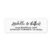 Simple Black White Script Return Address (Vorne)