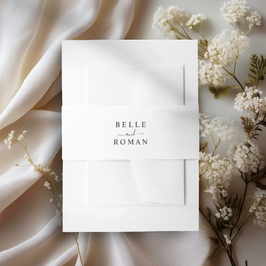 Simple Black & White Wedding Einladungsbanderole