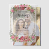 Simple Black & White wedding  Overlay Pergament Einladungen (Versatz (Ehepaar))
