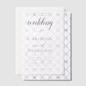 Simple Black & White wedding Vellum Overlay Pergament Einladungen (Versetzt (Einladung))