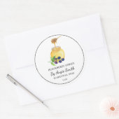 Simple Blackberry Infused Honey Label Runder Aufkleber (Umschlag)