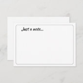 Simple Blank Just a Note Mitteilungskarte (Vorne/Hinten)