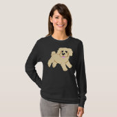 Simple Blonde Poodle Puppy Pink T-Shirt (Vorne ganz)