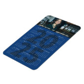 Simple Blue 2025 Calendar Minimalistisch Holiday F Magnet (Linke Seite)