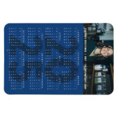 Simple Blue 2025 Calendar Minimalistisch Holiday F Magnet (Horizontal)