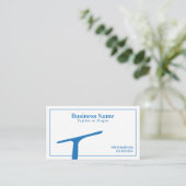Simple Blue and White Squeegee Window Cleaning Visitenkarte (Stehend Vorderseite)