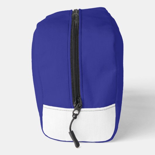 Simple Blue and White with Name Waschbeutel (Rechts)