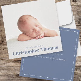 Simple Blue Baby Minimalistisch Minimal Classic Ni Ankündigung