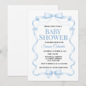 Simple Blue Baby Shower Invitation Einladung (Vorne/Hinten)