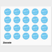 Simple Blue Boy Baby Dusche Danke Sticker (Blatt)