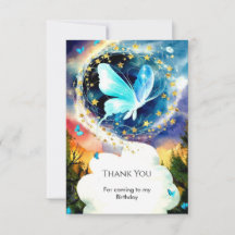 Simple Blue Butterfly Geburtstag