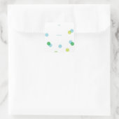 Simple Blue Confetti | Vom Geschenk Quadratischer Aufkleber (Tasche)