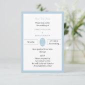 Simple Blue Custom Save The Date (Stehend Vorderseite)