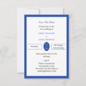 Simple Blue Custom Save The Date (Vorderseite)