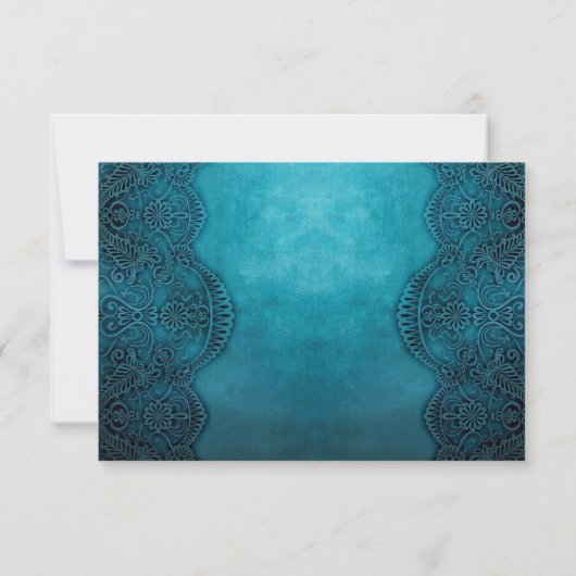 Simple Blue Elegance RSVP Karte (Rückseite)