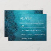 Simple Blue Elegance RSVP Karte (Vorne/Hinten)