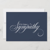 Simple Blue Elegant Script Sympathy Card Ankündigung (Vorderseite)
