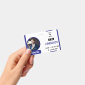 Simple Blue Employee ID Badge Ausweis (Handheld)