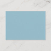 Simple Blue Floral Wedding ReceptionEnclosure Card Begleitkarte (Rückseite)