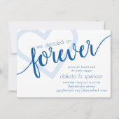 Simple Blue Forever | Cerulean Newlywed Brunch Einladung (Vorderseite)