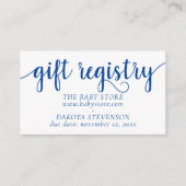 Simple Blue Gift Registry | Cerulean Any Event Begleitkarte (Vorderseite)
