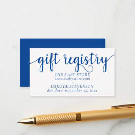 Simple Blue Gift Registry | Cerulean Any Event Begleitkarte