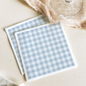 Simple Blue Gingham Paper Serviette