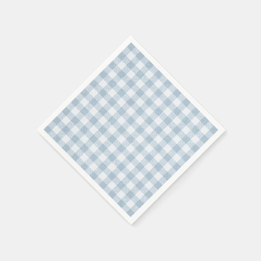 Simple Blue Gingham Paper Serviette (Ecke)