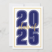 Simple Blue Graduate Foto Abschluss Einladung (Vorderseite)