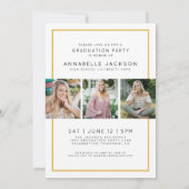 Simple Blue Graduate Foto Abschluss Einladung (Rückseite)