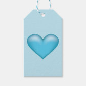 Simple Blue Heart Illustration Geschenkanhänger (Vorderseite)