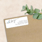 Simple Blue Heart New Baby Boy Rücksendeadresse