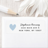 Simple Blue Heart Rücksendeadresse (Insitu)