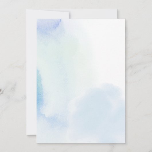 Simple Blue Heart Two 2. Boy Birthday Party Einladung (Rückseite)