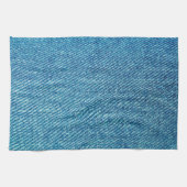 Simple Blue Jeans Denim Textile Textur | Geschirrtuch (Horizontal)