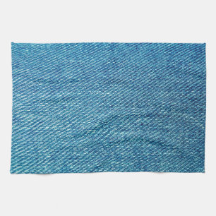Simple Blue Jeans Denim Textile Textur Geschirrtuch