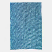 Simple Blue Jeans Denim Textile Textur | Geschirrtuch (Vertikal)