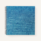 Simple Blue Jeans Denim Textile Textur | Notizblock (Vorderseite)